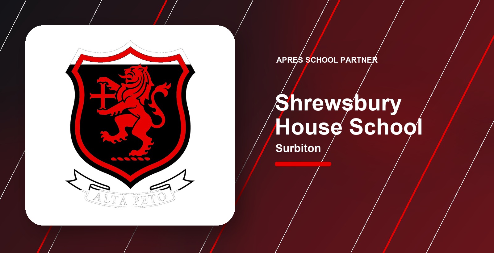 Branded venue card for Holiday Camp at Shrewsbury House School in Surbiton.